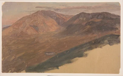 Tegning, Mt. Katahdin og Turner sett fra avstand, 1860–78