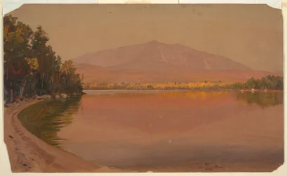 Tegning, Mt. Katahdin fra Togue-dammen, 1878