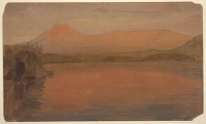 Tegning, Katahdin-fjellene og Turner-fjellene fra Katahdin-sjøen, 1860–78