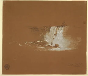 Tegning, Niagarafallene, oktober 1856