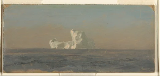 Tegning, utenfor isfjell, Newfoundland, juni 1859
