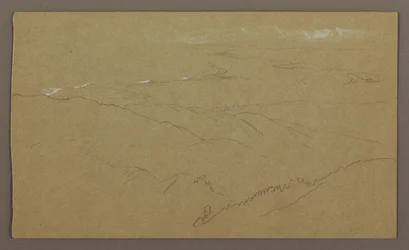 Tegning, Strand og hav, «Bloxburgh», august 1865