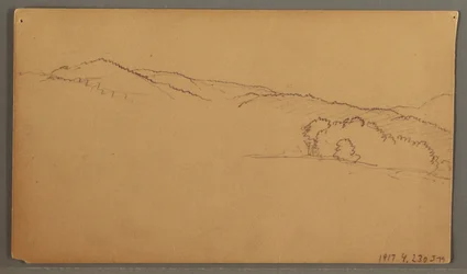 Tegning, himmelstudie, muligens 1873