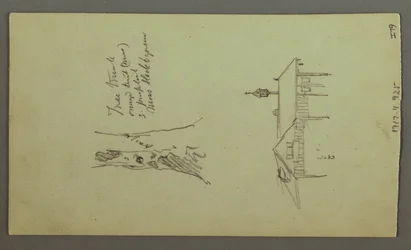 Tegning, skrånende dal, 8. juli 1868