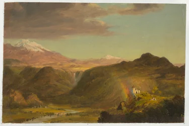 Tegning, søramerikansk landskap, 1854