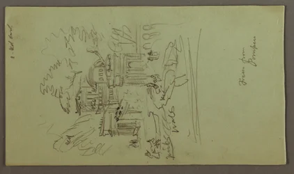 Tegning, studie av en freske fra Pompeii, muligens 1868–69