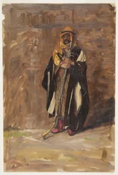 Tegning, Studie av en stående beduin, 1869