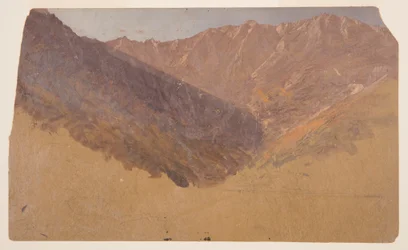 Tegning, studie av det store bassenget, Mt. Katahdin, 1860–70