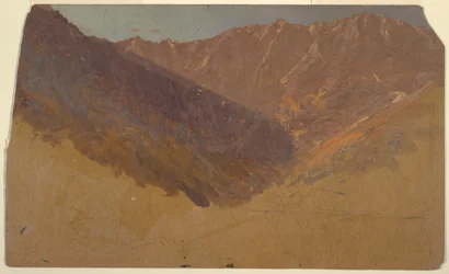 Tegning, studie av det store bassenget, Mt. Katahdin, 1860–70