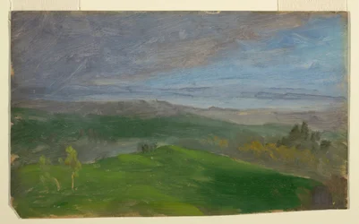 Tegning, sommerutsikt, Hudson Valley, New York, 1870–80