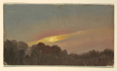 Tegning, Solnedgang, 1865–66