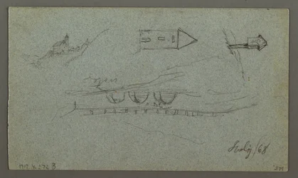 Tegning, Tauern-toppene, Kongene, juli 1868
