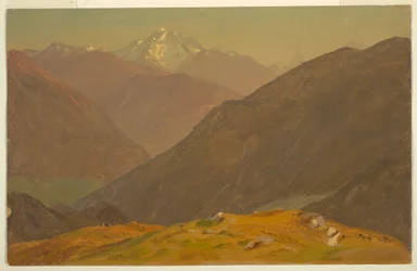 Tegning, Goell, nær Berchtesgeden, 1868