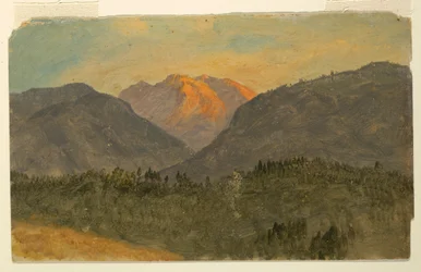 Tegning, Untertesberg, nær Berchtesgaden, Bayern, 1868