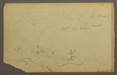 Tegning, Skoglandskap, 1844