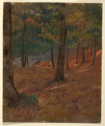 Tegning, skogsscene, 1870–80