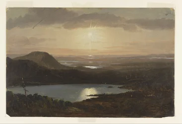 Eagle Lake sett fra Cadillac Mountain, Mount Desert Island, Maine