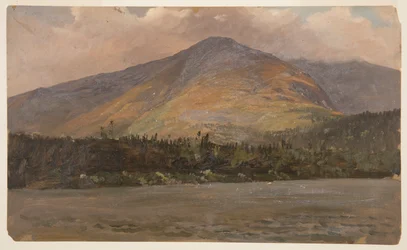 Mt. Katahdin, viser Pamola og det store bassenget fra Sandy Bottom Pond