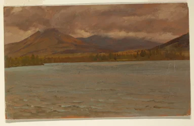 Katahdin-fjellet fra Katahdin-sjøen