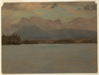 Katahdin-fjellet fra Katahdin-sjøen
