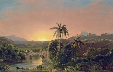 Solnedgang i Ecuador