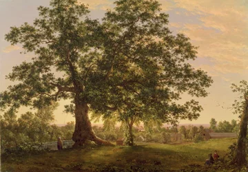 The Charter Oak i Hartford, ca. 1846