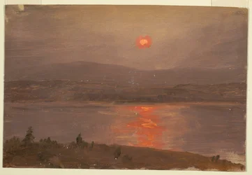 Utsikt over Hudson ved solnedgang