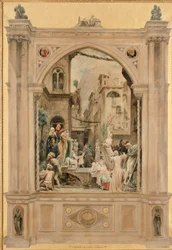 Forbereder til en Festa, Firenze, 1851