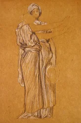 Study for the Dance (svart-hvitt kritt på papir)