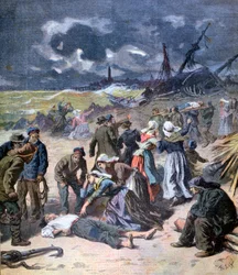 En storm ved Calais, Frankrike, 1893