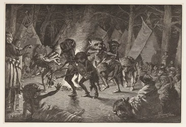 The Buffalo Dance, fra Harpers Weekly, pub 1887