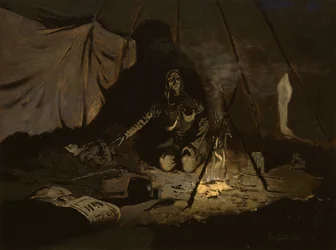 De tørre bladene hadde vart lenger enn hun, ca. 1899