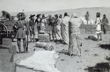 Tolken vinket til ungdommen, ca.1900