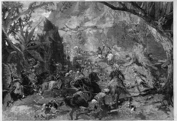 Teaterrepresentasjon: «The Thousand and One Night» av Adolphe d'Ennery (Dennery) (1811-1899) og Paul Ferrier (1843-1920). Paris, Theatre du Chatelet