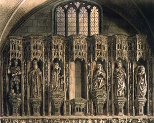 Skjerm over Chantry of Henry the Fifth, plate O fra 