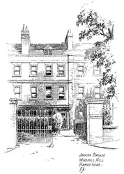 Joanna Baillies hus, Windmill Hill, Hampstead, London, 1912