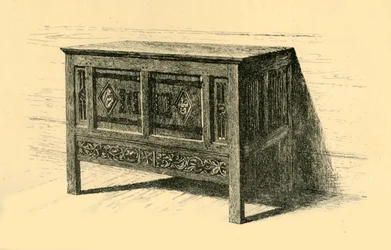Eik kiste, 1460-1480, 1881.