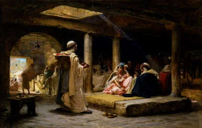 Kafe på Biskra, Algerie, 1884.