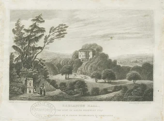 Barlaston Hall: gravering, og [midten av 1800-tallet] (trykk)