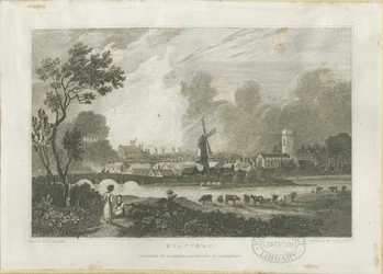 Stafford - South West View: gravering, nd [c 1830] (trykk)