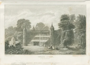 Tixall Hall - Gatehouse: gravering, nd [c 1830] (trykk)
