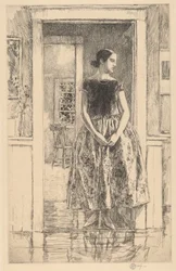 Jente i en moderne kjole, 1922.