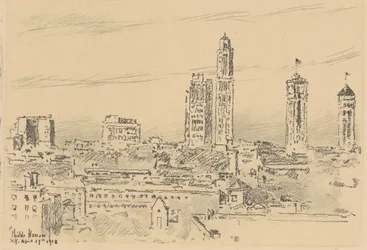 New York Skyline, Light Buildings, 1918.