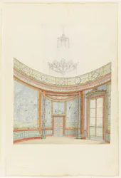 Design for dekorasjonen av salongen, Royal Pavillion, Brighton