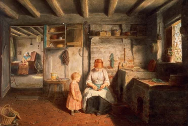 Forbereder til middag, 1854 (panel)