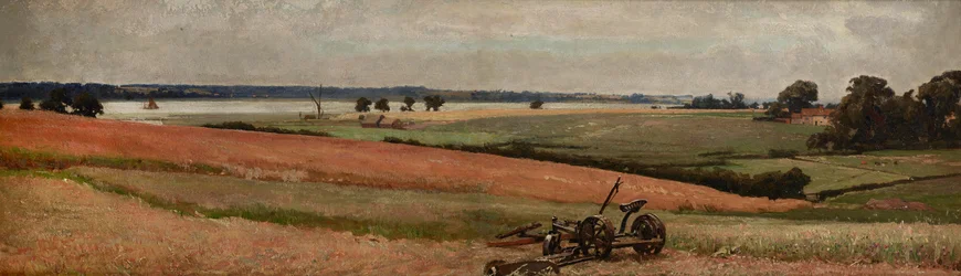 Lasting av høy, Stour-elvemunning (olje på panel)