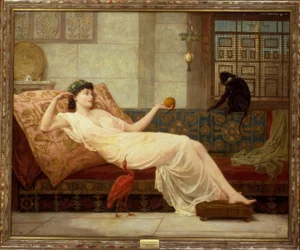 Frederick Goodall, Dolce far niente, maleri, 1889