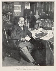 Kong Edward VII ivaretar nasjonens anliggender