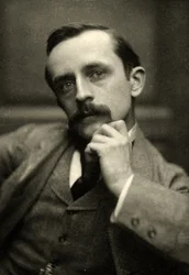 Portrett av J.M.Barrie, 1892 (sepia-foto)