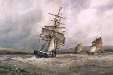 Munningen av elven Adur (akvarell)